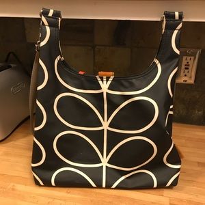 Orla Kiely Stem Midi Sling Bag in Licorice